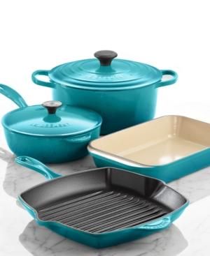 Le Creuset Signature Enameled Cast Iron 6 Piece Cookware Set blue.jpg